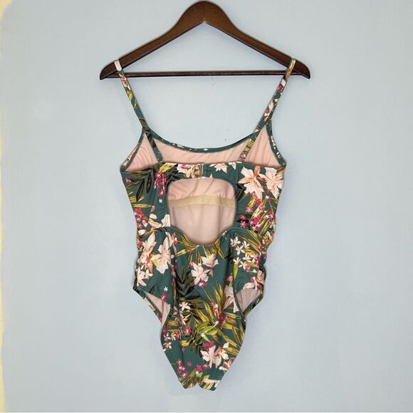 Kona Sol Women's Tropical Floral Print One Piece Swimsuit Medium 8-10 - Picture 4 of 7